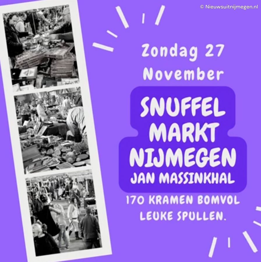 Zondag 27 november Snuffelmarkt Jan Massinkhal Nijmegen! Nieuws uit Nijmegen Zondag 27 november Snuffelmarkt Jan Massinkhal Nijmegen! Nieuws uit Nijmegen